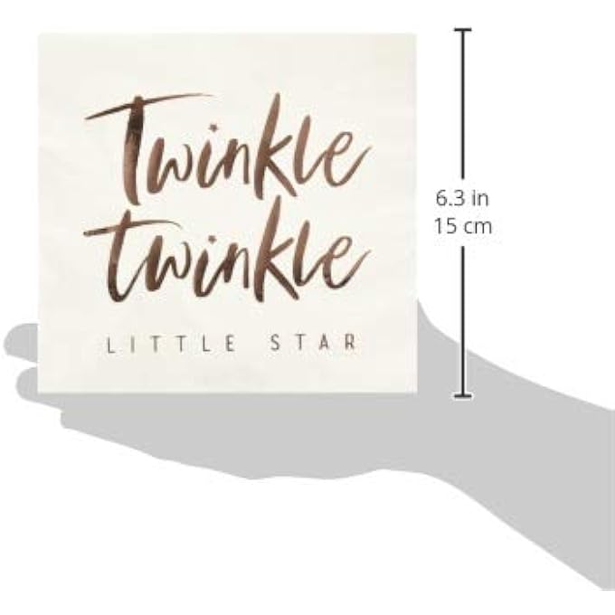 ROSE GOLD TWINKLE TWINKLE PAPER NAPKINS 16-PIECES - Image 3